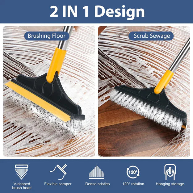 2 In 1 Scrub Cleaning Brush With Soft Scraper