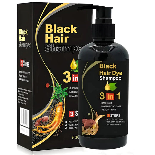 3-IN-1 BLACK HAIR DYE SHAMPOO (AYURVEDIC NO SIDE EFFECT) - (BUY 1 GET 1 FREE)