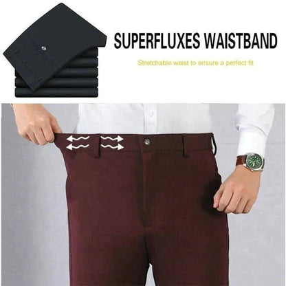 🔥👖High Stretch Men's Classic Pant For Men (BLACK) 💖