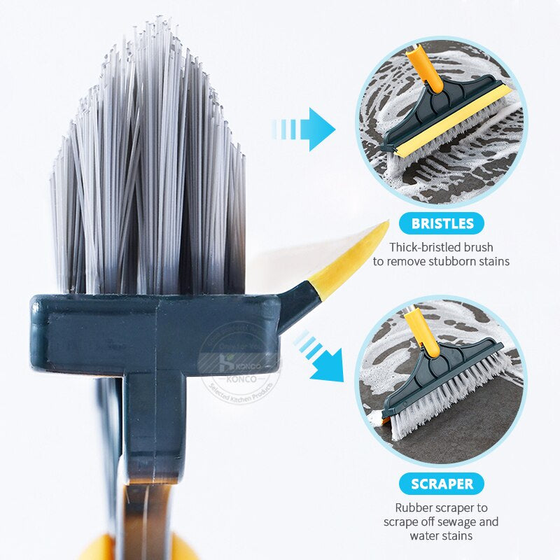 2 In 1 Scrub Cleaning Brush With Soft Scraper