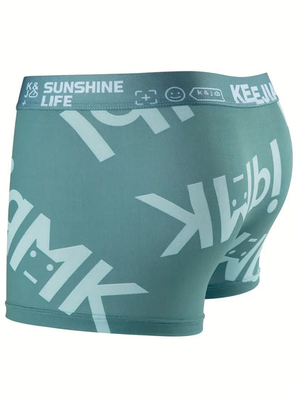 Alphabets Print Men's Boxer Briefs (Pack Of 6)