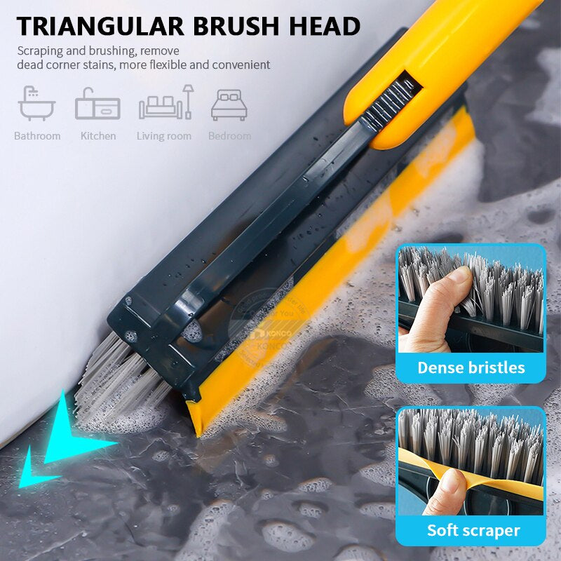 2 In 1 Scrub Cleaning Brush With Soft Scraper