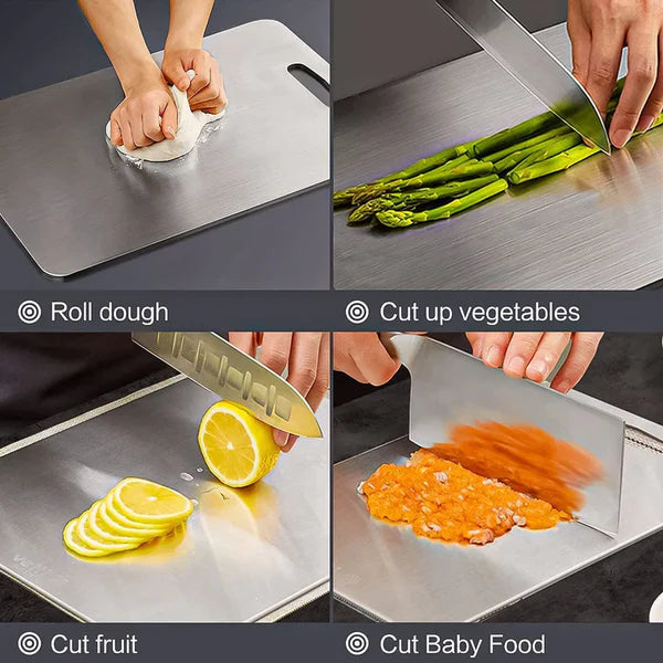 Scratch Less Stainless Steel Kitchen Chopping Board (Big Size)- 306 Food Grade Steel X- Large Size