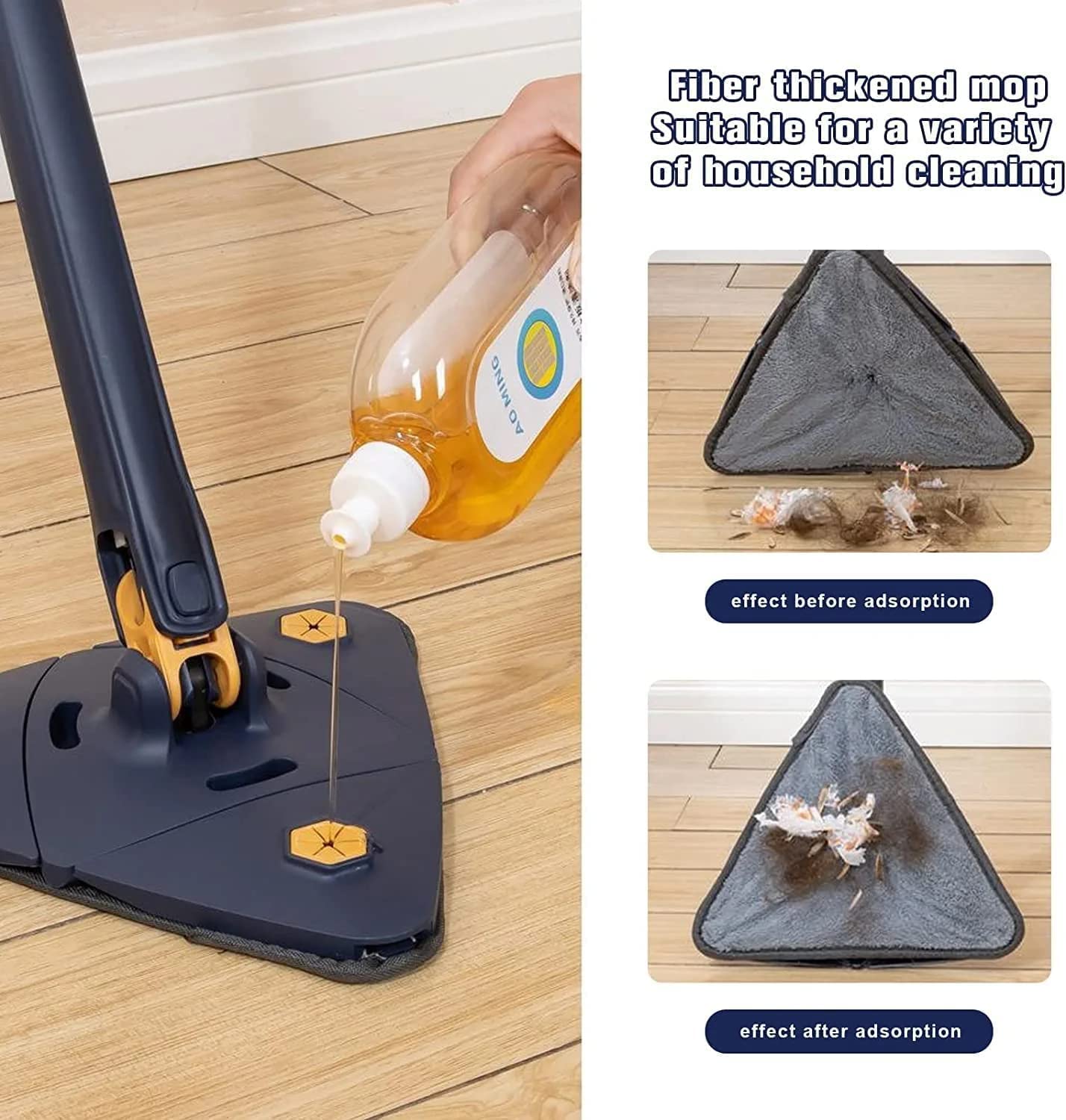 360° Advance Triangular Squeezing Multifunctional Cleaning Mop