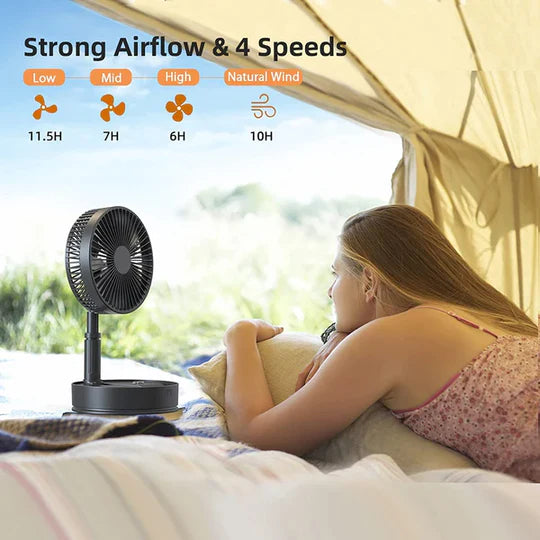 Powerful Rechargeable Table Fan