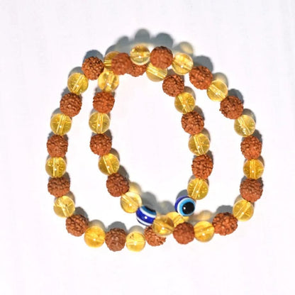 Rudraksha & Citrine Bracelet | The Key to Success & Happiness | BUY 1 GET 1 FREE(4.9/5 ⭐⭐⭐⭐⭐ 90,022 Reviews)