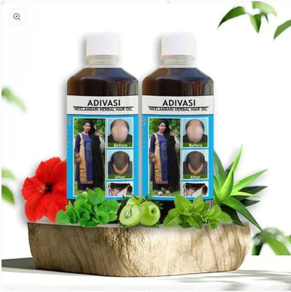 Adivasi Herbal Hair Oil * 100% Original * ONLY @399/-[BUY 1 ,GET 2 FREE] (PACK OF 3)