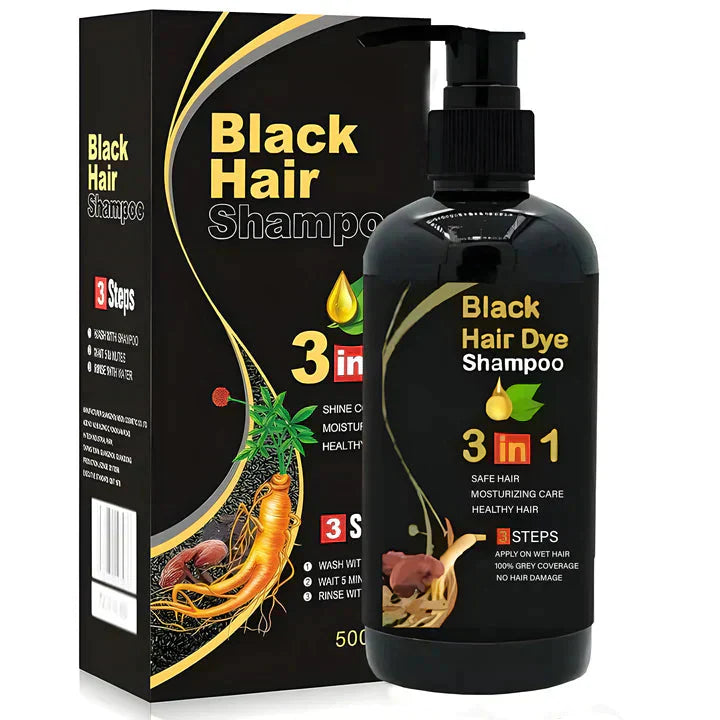 BUY 1,GET 2 FREE!!! @399🔥Flat 65% OFF Today Only 🔥3-IN-1 BLACK HAIR DYE SHAMPOO (AYURVEDIC NO SIDE EFFECT)