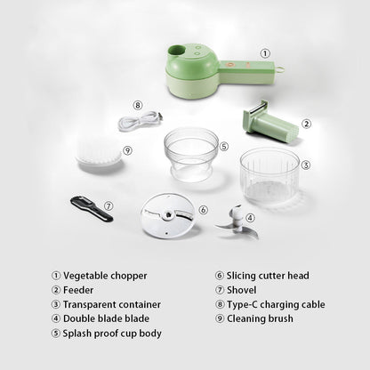 4 in 1 Portable Electric Vegetable Cutter Set