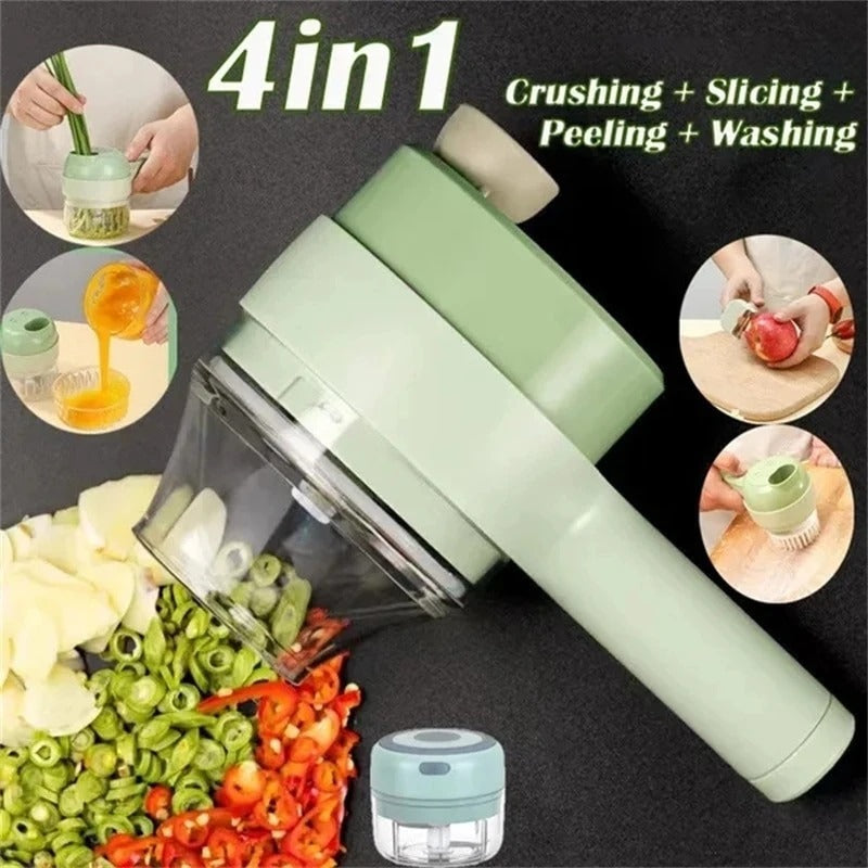 4 in 1 Portable Electric Vegetable Cutter Set