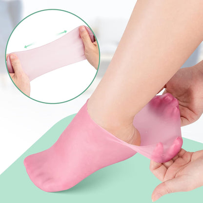 Foot Spa Pedicure Silicone Socks For Men & Women (Free Foot Moisturizer Cream)