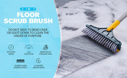 2 In 1 Scrub Cleaning Brush With Soft Scraper