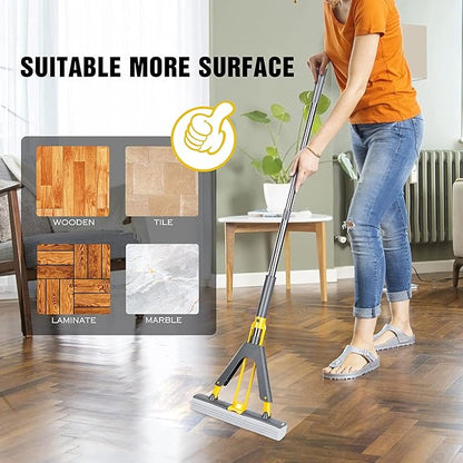 Multi-Purpose Foldable Floor Cleaning Squeeze Mop Wiper(4.9/5 ⭐⭐⭐⭐⭐ 27,033+ Reviews)