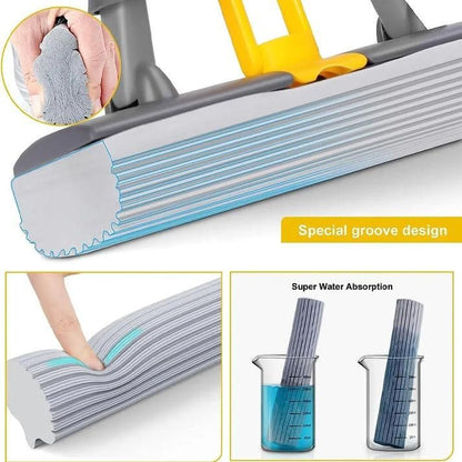 Multi-Purpose Foldable Floor Cleaning Squeeze Mop Wiper(4.9/5 ⭐⭐⭐⭐⭐ 27,033+ Reviews)