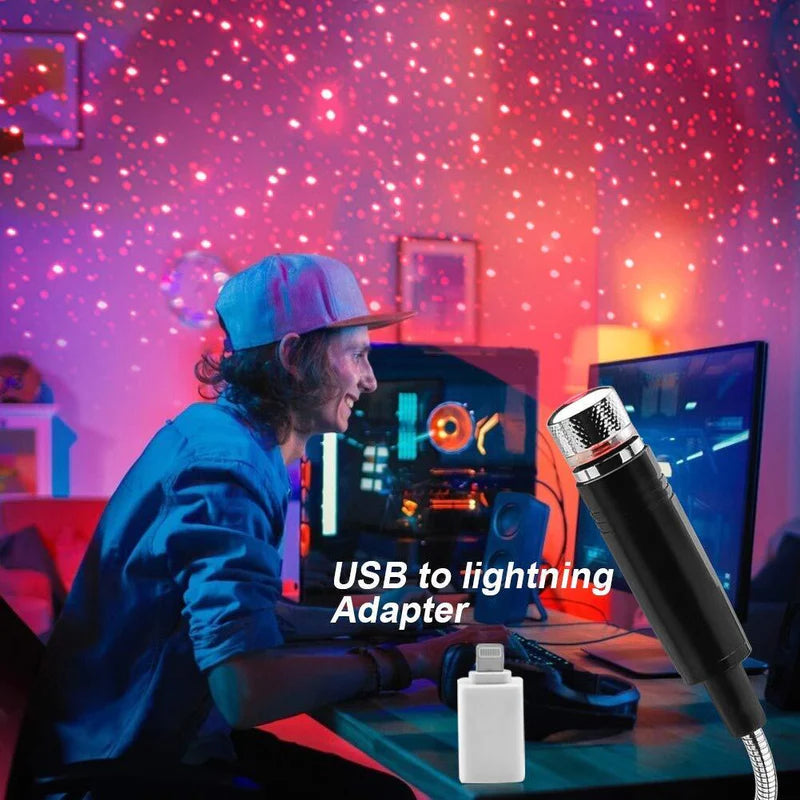 Galaxio™ -Light up the entire room and car with this stealthy little USB projector