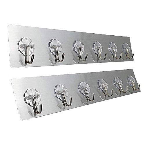 6 In 1 Heavy Duty Self Adhesive Wall Hooks