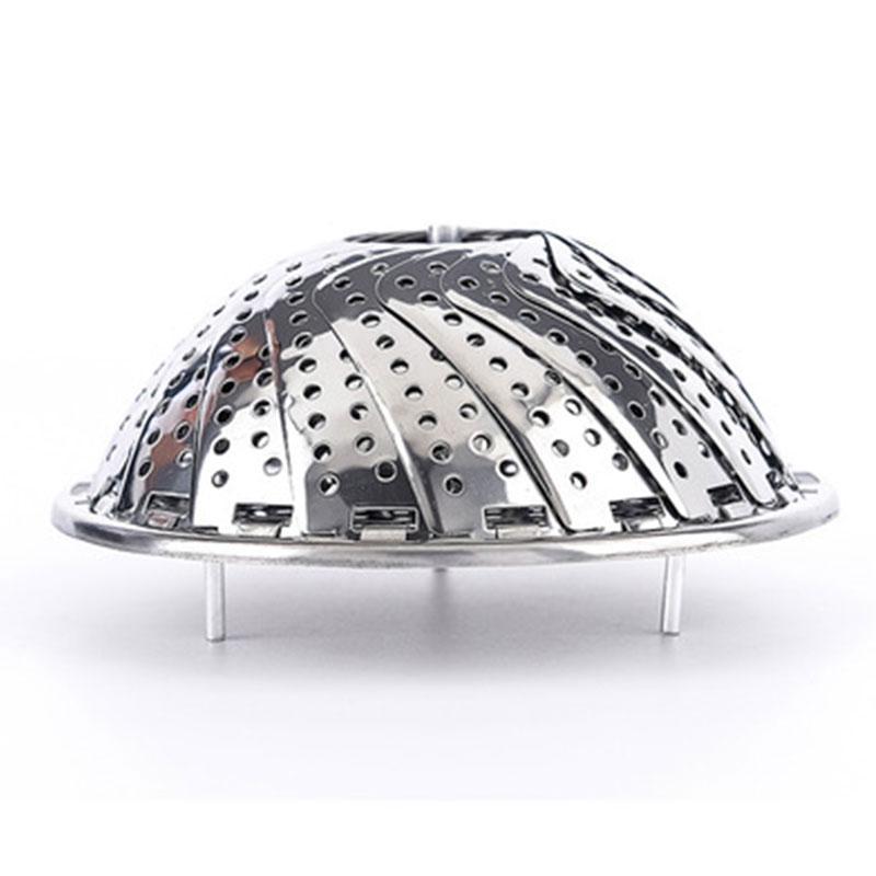 Premium Stainless Steel Foldable Steam Tray - Collapsible Fruit Tray - Steamer Basket