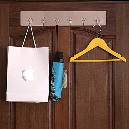 6 In 1 Heavy Duty Self Adhesive Wall Hooks