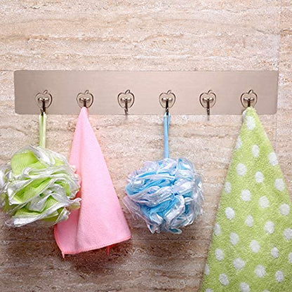 6 In 1 Heavy Duty Self Adhesive Wall Hooks