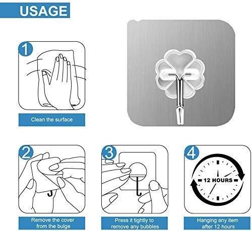 6 In 1 Heavy Duty Self Adhesive Wall Hooks