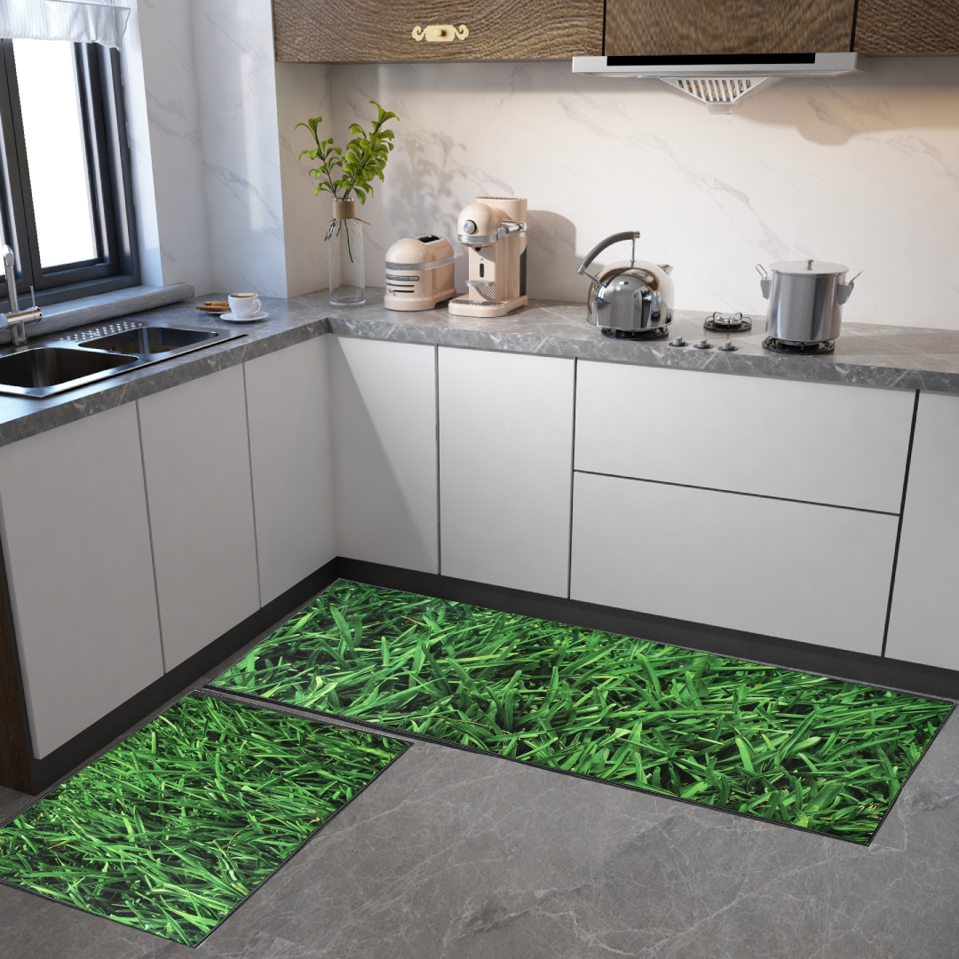 Premium Non-Slip & Waterproof Floor Runner for Kitchen - Set of 2