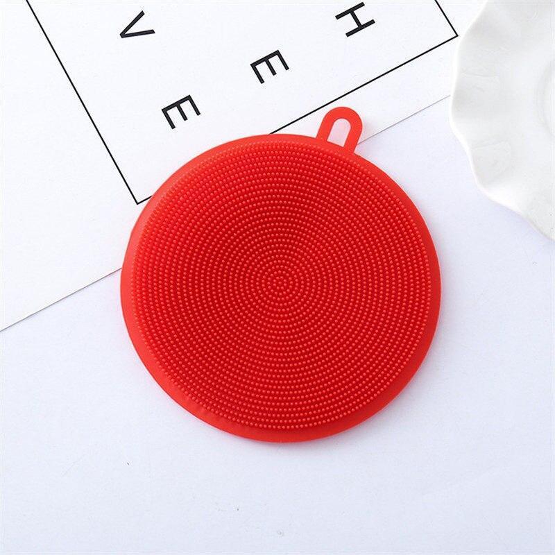 Multipurpose Round Silicone Cleaning Scrub Pad (PACK OF 10)