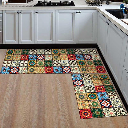 Premium Non-Slip & Waterproof Floor Runner for Kitchen - Set of 2