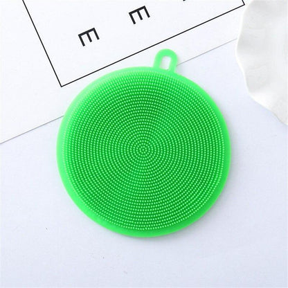 Multipurpose Round Silicone Cleaning Scrub Pad (PACK OF 10)