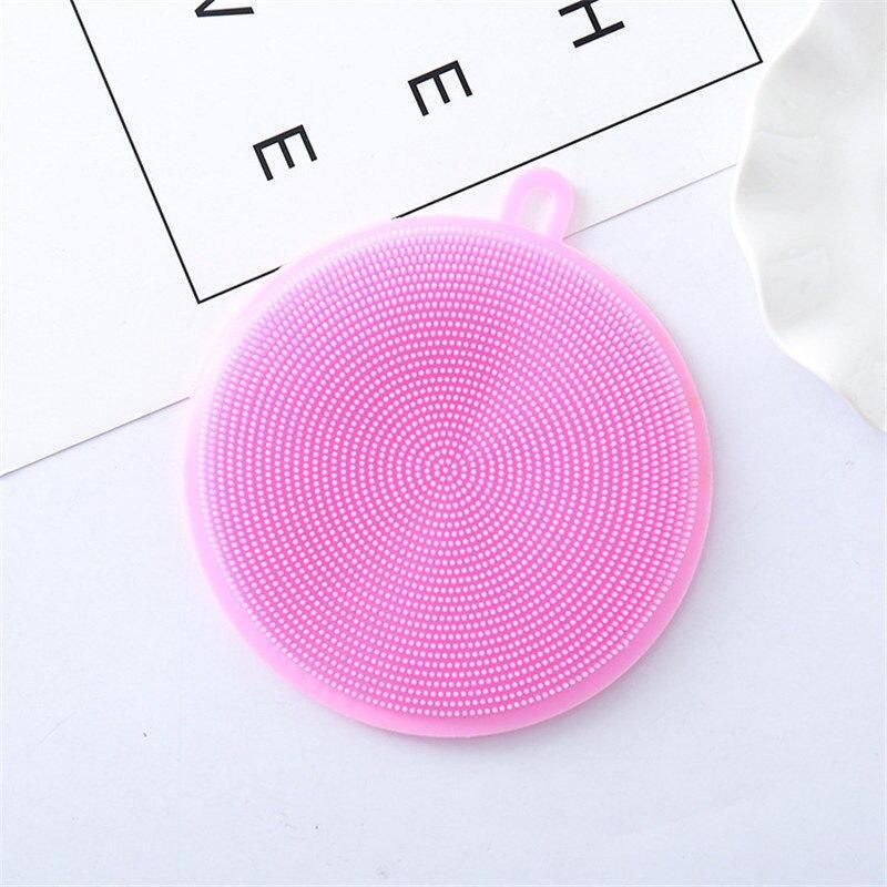 Multipurpose Round Silicone Cleaning Scrub Pad (PACK OF 10)