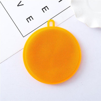 Multipurpose Round Silicone Cleaning Scrub Pad (PACK OF 10)