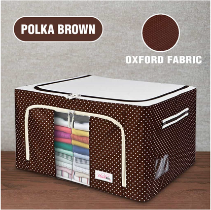 Zipcartz™ Fabric Storage Boxes For Clothes, Sarees, Bed Sheets, Blanket Etc.