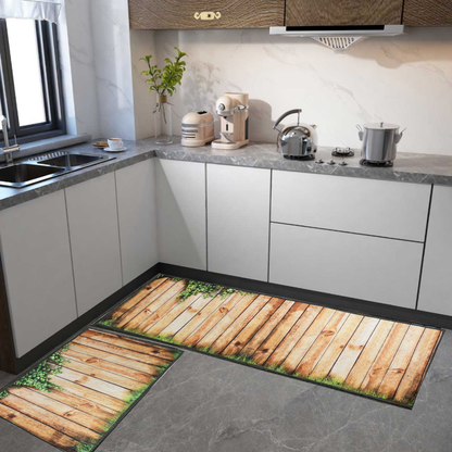 Premium Non-Slip & Waterproof Floor Runner for Kitchen - Set of 2