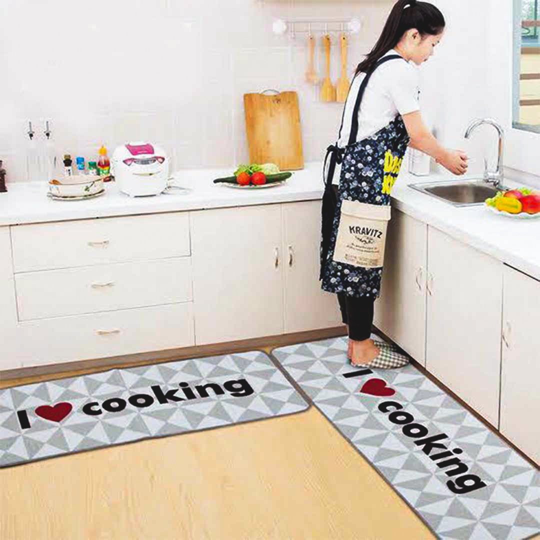 Premium Non-Slip & Waterproof Floor Runner for Kitchen - Set of 2