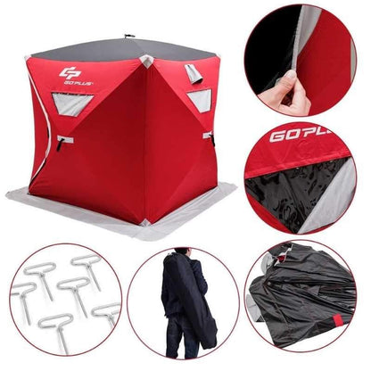 2 Person portable Ice Shelter Fishing Tent with Bag ZIPCARTZ