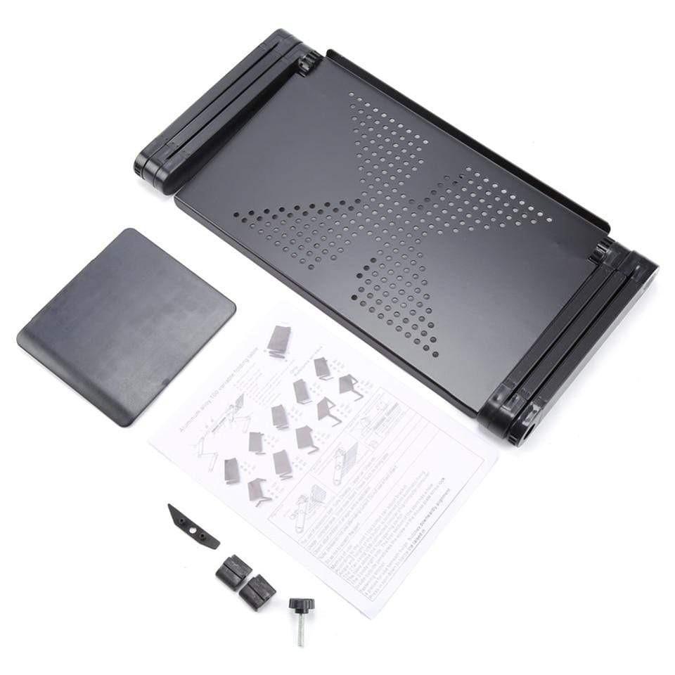 Adjustable Aluminum Portable Laptop Table Stand With Mouse Pad ZIPCARTZ