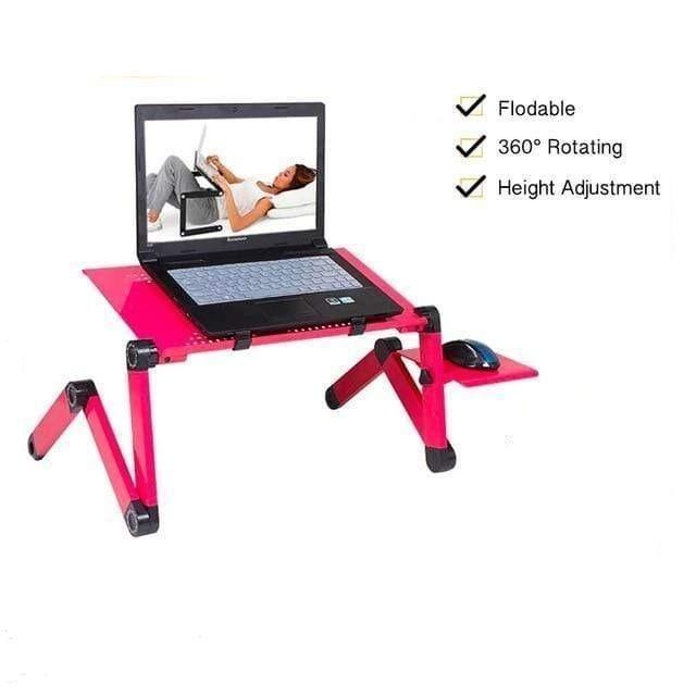 Adjustable Aluminum Portable Laptop Table Stand With Mouse Pad ZIPCARTZ