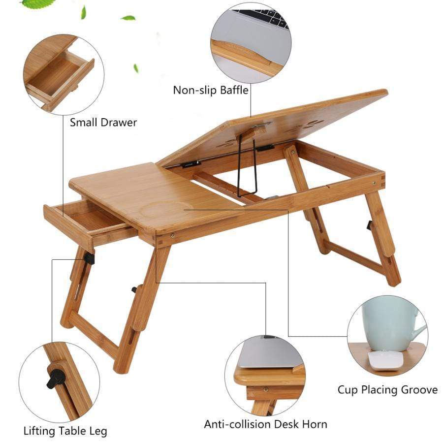 Adjustable Wooden Laptop/Study Table Stand ZIPCARTZ