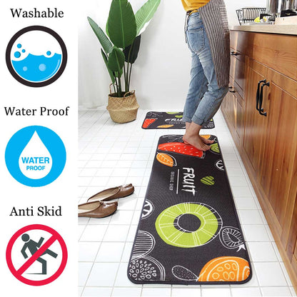 Premium Non-Slip & Waterproof Floor Runner for Kitchen - Set of 2